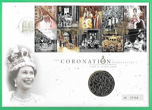 2003 RMC34 Coronation 50th Anniversary Coin Cover