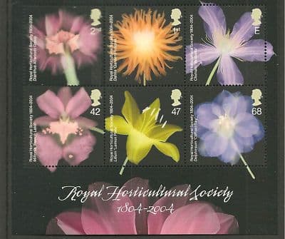 2004 MS2462 RHS Flowers Miniature Sheet