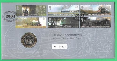 2004 RMC37 Classic Locomotives Coin Cover