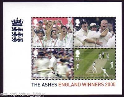 2005 MS2573 The Ashes Cricket Miniature Sheet