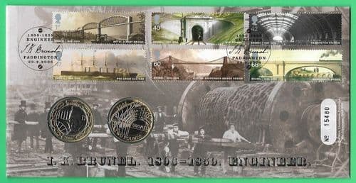 2006 RMC47 Brunel Birth Bicentenary Coin Cover