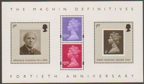 2007 MS2743 40th Anniversary of Machin Definitives Miniature Sheet
