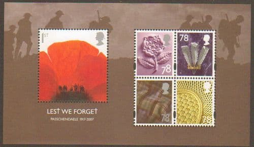2007 MS2796 Lest We Forget Miniature Sheet