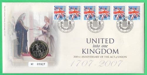 2007 RMC53 Act of Union 300th Anniversary Coin Cover