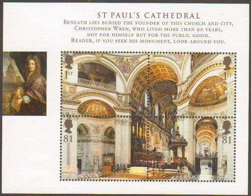 2008 MS2847 Cathedrals Miniature Sheet