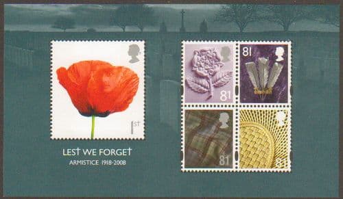 2008 MS2886 Lest We Forget Miniature Sheet