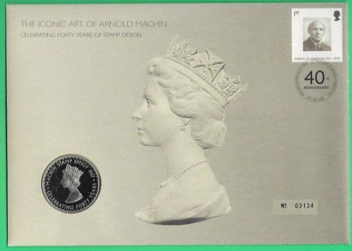 2008 RMC63a  (2nd Design)  First Machin Coin 40th Anniversary Medallic Coin Cover