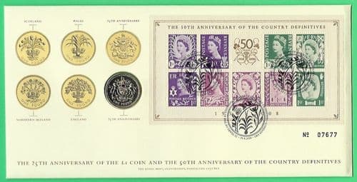 2008 RMC66 Country Definitives 50th Anniversary Coin Cover