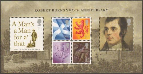 2009 MSS157 Robert Burns Miniature Sheet