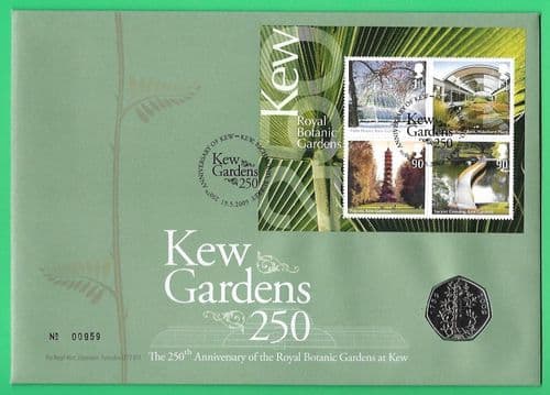 2009 RMC73 Kew Gardens 50p Coin Cover