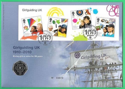 2010 RMC78 Girlguiding Centenary Coin Cover