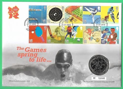 2010 RMC83 Countdown to Olympic Games Coin Cover