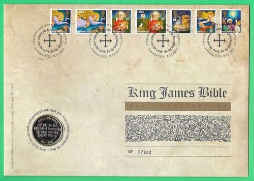 2011 RMC107 Christmas 400th Anniversary King James Bible Coin Cover