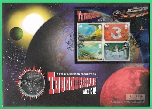 2011 RMC89 Gerry Anderson Thunderbirds Medallic Coin Cover