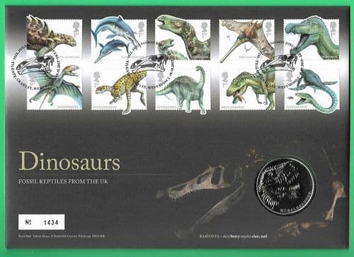 2013 RMC132 Dinosaurs Medallic Coin Cover