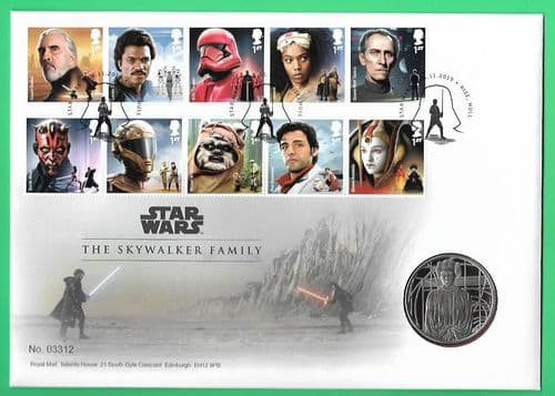 2019 RMC185 Star Wars - The Skywalker Family -Medallic Coin Cover