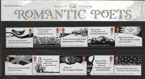 2020 Pack Number 584 Romantic Poets Presentation Pack