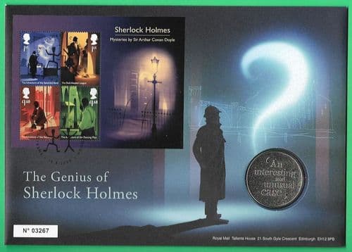 2020 RMC195 The Genius of Sherlock Holmes Medallic Coin Cover