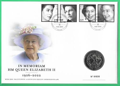 2022 RMC218 Queen Elizabeth II Commemoration Coin Cover