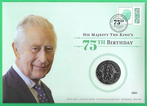 2023 RMC233 King Charles III 75th Birthday Coin Cover