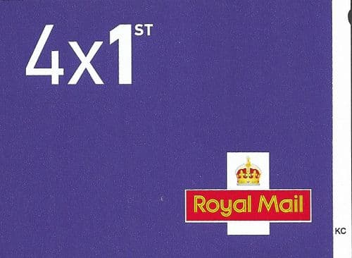CB2 (25) NEW CROWN & FONT 4x1st Class Barcoded Data Matrix Booklets Code MFIL M25L