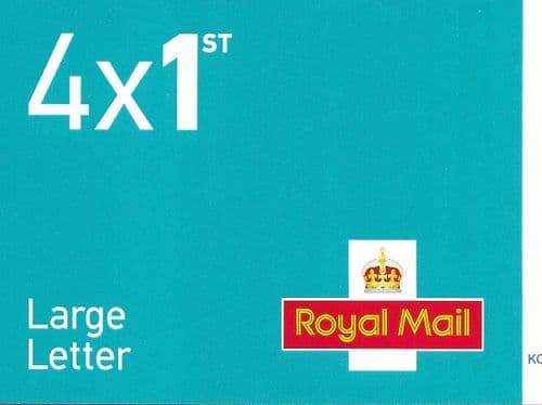 CF2 (26)  NEW CROWN & TEL NUMBER  4x1st ClassLarge Barcoded Data Matrix Booklets Code MFIL M26L