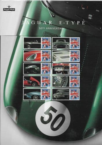 CS13 50th Anniversary of the E Type Jaguar (Royal Mail Commemorative Sheets)