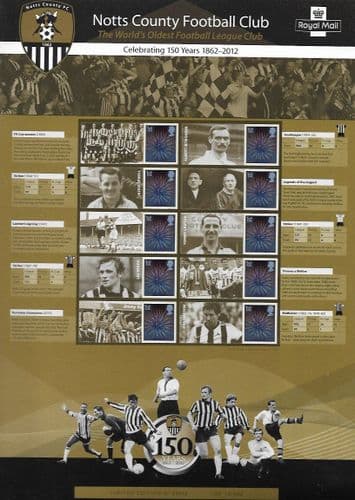 CS19 150th Anniversary of Notts County Football Club (Royal Mail Commemorative Sheets)