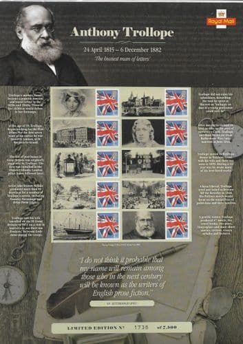 CS28 Birth Bicentenary of Anthony Trollope (Royal Mail Commemorative Sheets)