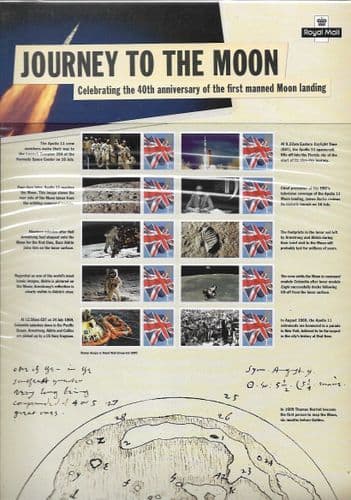 CS4 40th Anniversary of the Moon Landing (Royal Mail Commemorative Sheets)