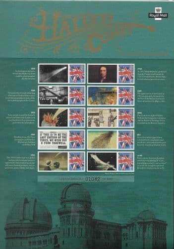 CS8 Halley's Comet (Royal Mail Commemorative Sheets)