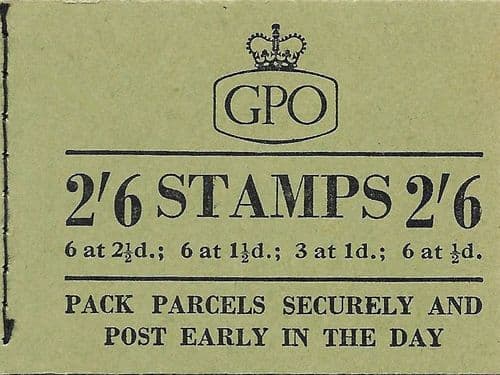 F50 January 1957  2s6d  Wilding Stitched Stamp Booklet