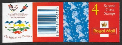 HA10 Booklet Printed by Walsall 4x2nd Class Stamps (4x SG1670)