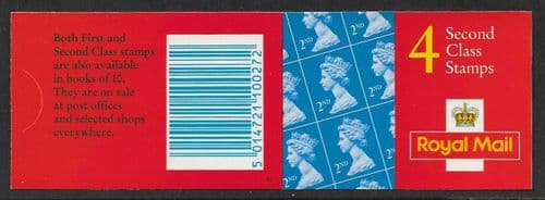 HA11 Booklet Printed by Walsall 4x2nd Class Stamps (4x SG1670)