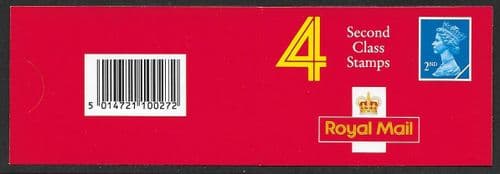 HA4 Booklet (Black Barcode) Printed by Walsall 4x2nd Class Stamps (Pane 1449m)