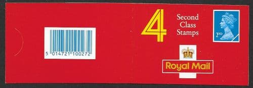 HA4a Booklet (Blue Barcode) Printed by Walsall 4x2nd Class Stamps (Pane 1449m)