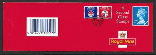 HA5 Booklet Printed by Walsall 4x2nd Class Stamps (Pane 1449m)