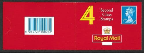 HA6a Booklet (Freepost Address at Right) Printed by Walsall 4x2nd Class Stamps (4x SG1670)