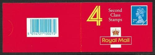 HA7 Booklet Printed by Harrison 4x2nd Class Stamps (4x SG1664)