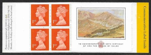 HB16 Booklet (Prince of Wales Label Inside) Printed by Walsall 4x1st Class Stamps (Pane 1667La)