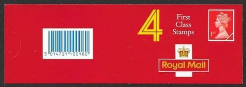 HB3e Booklet (Freepost London Blue Barcode PVAD Gum) Walsall 4x1st Class Stamps (Pane 1516L)