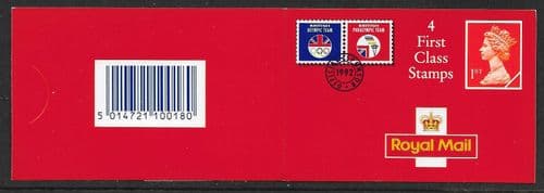 HB4 Booklet Printed by Walsall 4x1st Class Stamps (Pane 1516L)