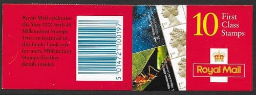 HBA3 Booklet Printed by Walsall 10x 1st Class Stamps (8x SG2124 & Pane 2126ab)