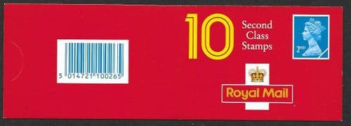 HC12 Booklet Printed by Walsall 10x 2nd Class Stamps (10x SG1670)