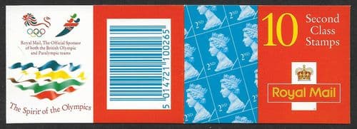 HC16 Booklet Printed by Questa 10x 2nd Class Stamps (10x SG1670)