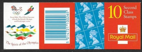 HC18 Booklet Printed by Questa 10x 2nd Class Stamps (10x SG1670)