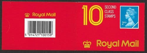 HC2 Booklet Printed by Questa 10x 2nd Class Stamps (10x SG1451)