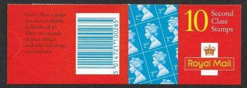 HC20 Booklet ("House of Questa" Vertical ) 10x 2nd Class Stamps (10x SG1670)