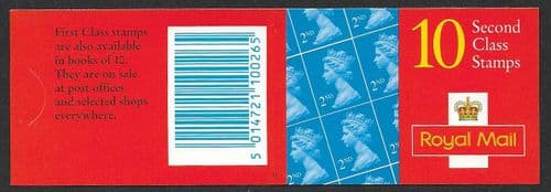 HC21 Booklet Printed by De La Rue 10x 2nd Class Stamps (10x SG1664)