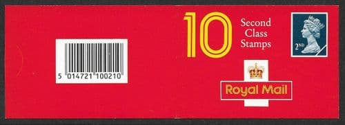 HC4 Booklet Printed by Questa 10x 2nd Class Stamps (10x SG1513)